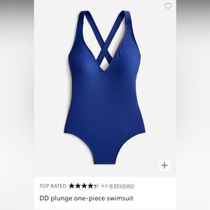 Blue J. Crew One Piece Swimsuit